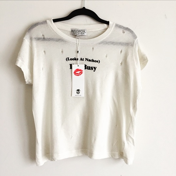 New Wildfox Priority Distressed Tee - Picture 2 of 7